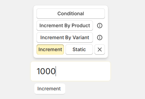 Combo mode menu showing available options for a selected combo box in SKU Manager